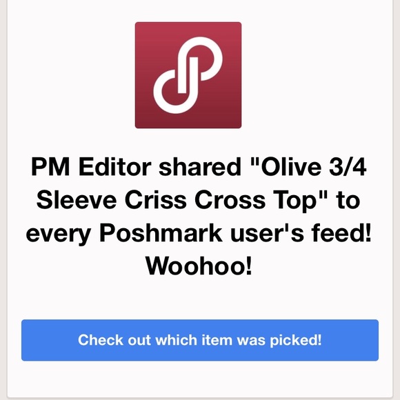 LAST S - Olive 3/4 Sleeve Criss Cross Top - Picture 7 of 7